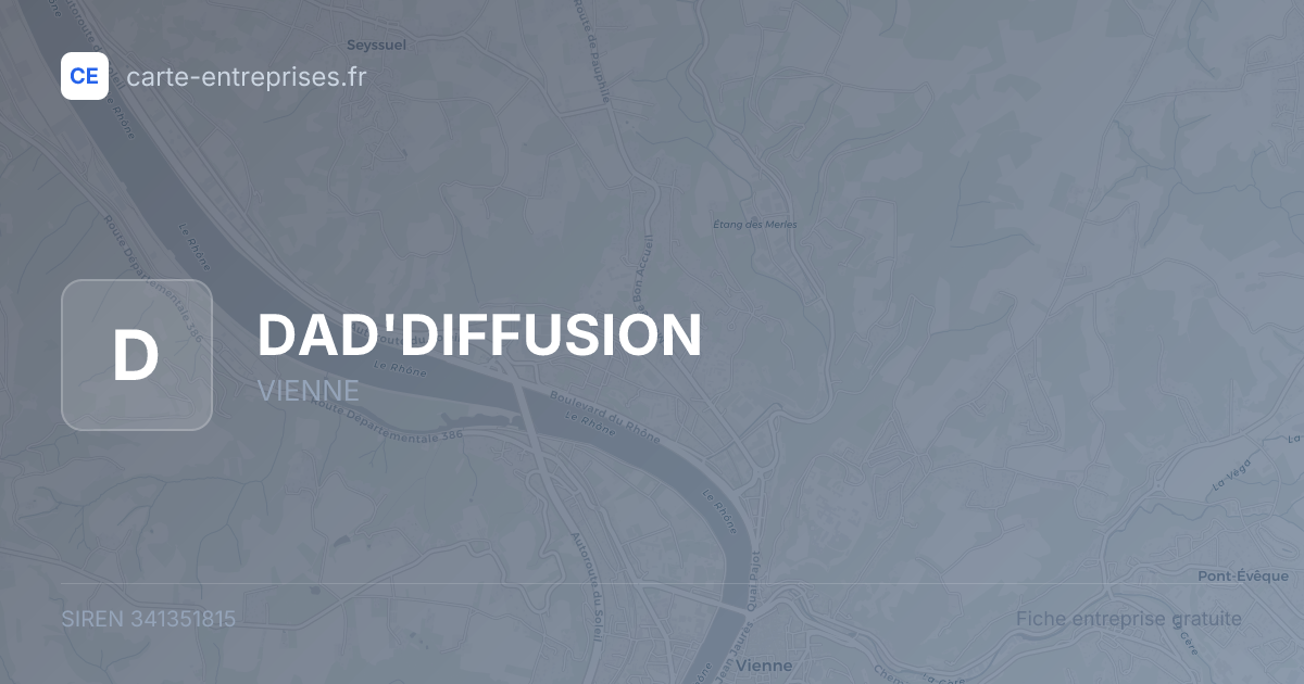 DAD'DIFFUSION — 341351815 — fiche entreprise