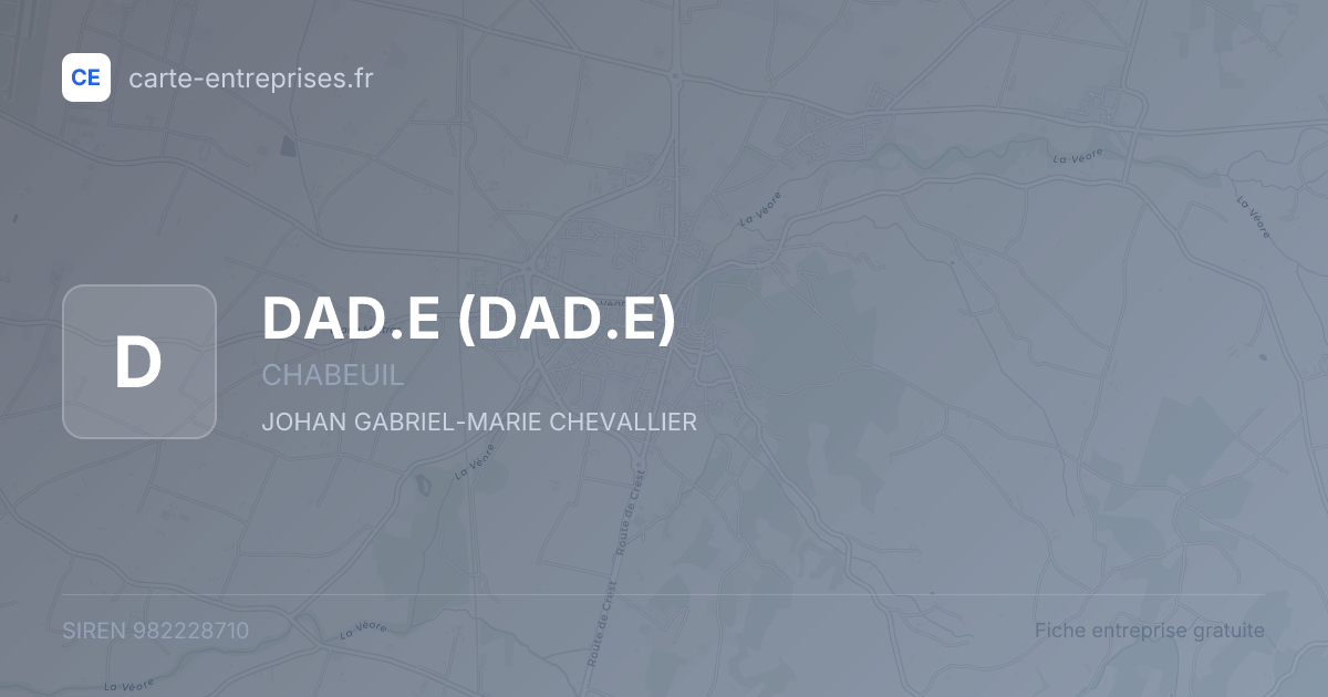 DAD.E — 982228710 — fiche entreprise