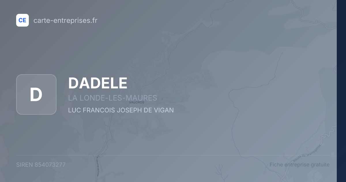 DADELE — 854073277 — fiche entreprise