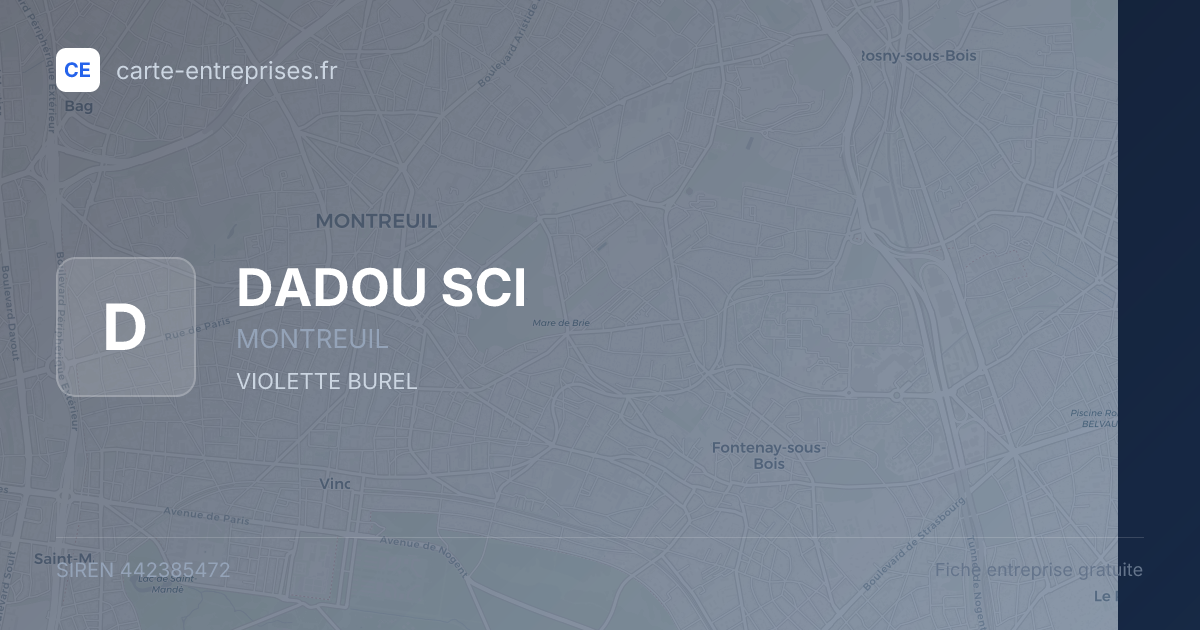 DADOU SCI — 442385472 — fiche entreprise