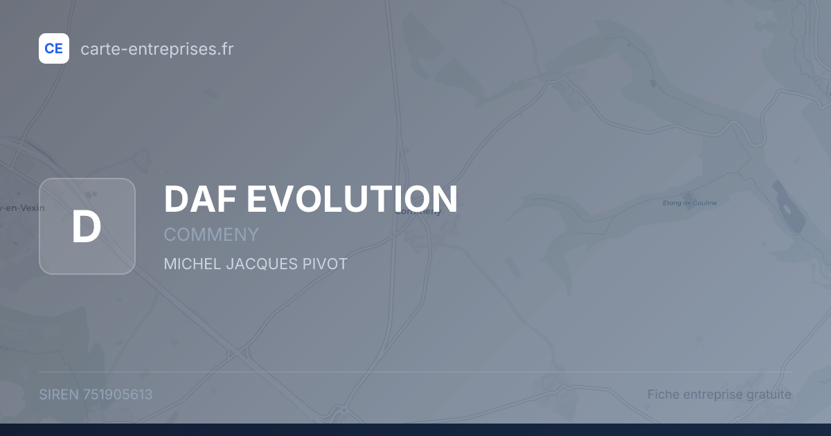 DAF EVOLUTION — 751905613 — fiche entreprise