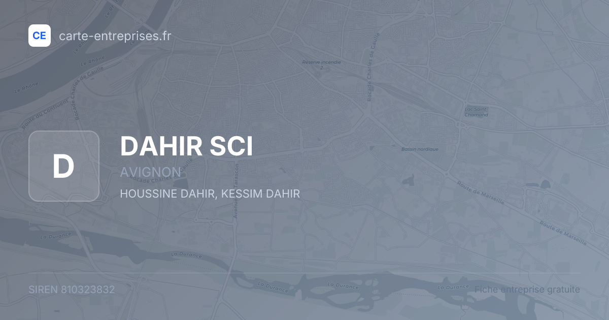 DAHIR SCI — 810323832 — fiche entreprise