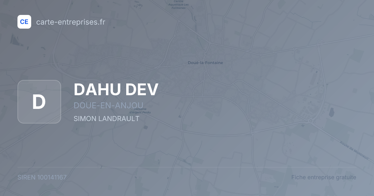 DAHU DEV — 100141167 — fiche entreprise