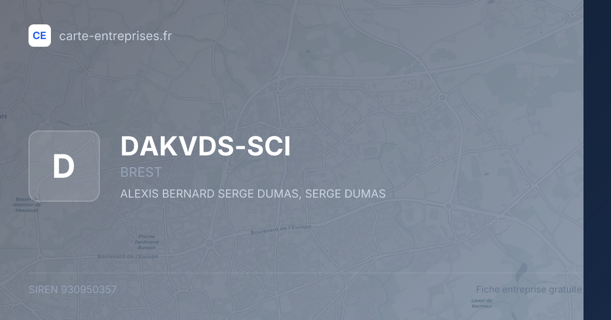 DAKVDS-SCI — 930950357 — fiche entreprise