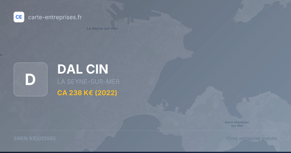 DAL CIN — 830025565 — fiche entreprise