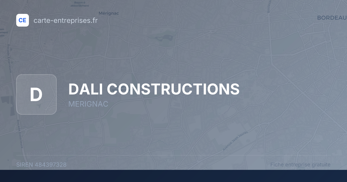 DALI CONSTRUCTIONS — 484397328 — fiche entreprise