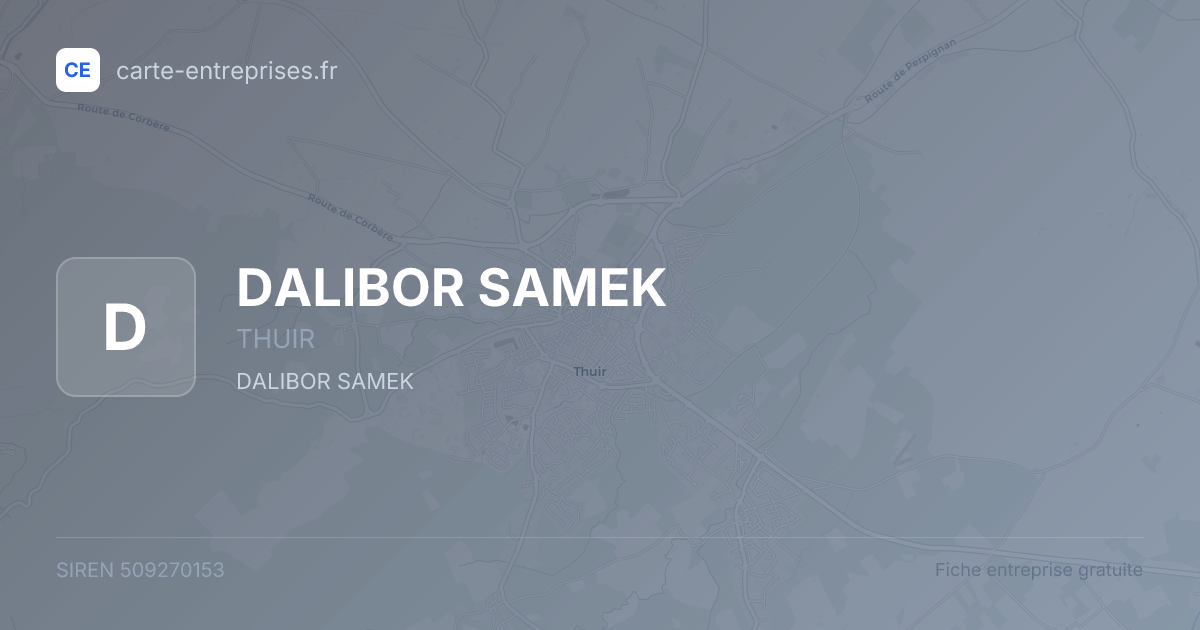 DALIBOR SAMEK — 509270153 — fiche entreprise