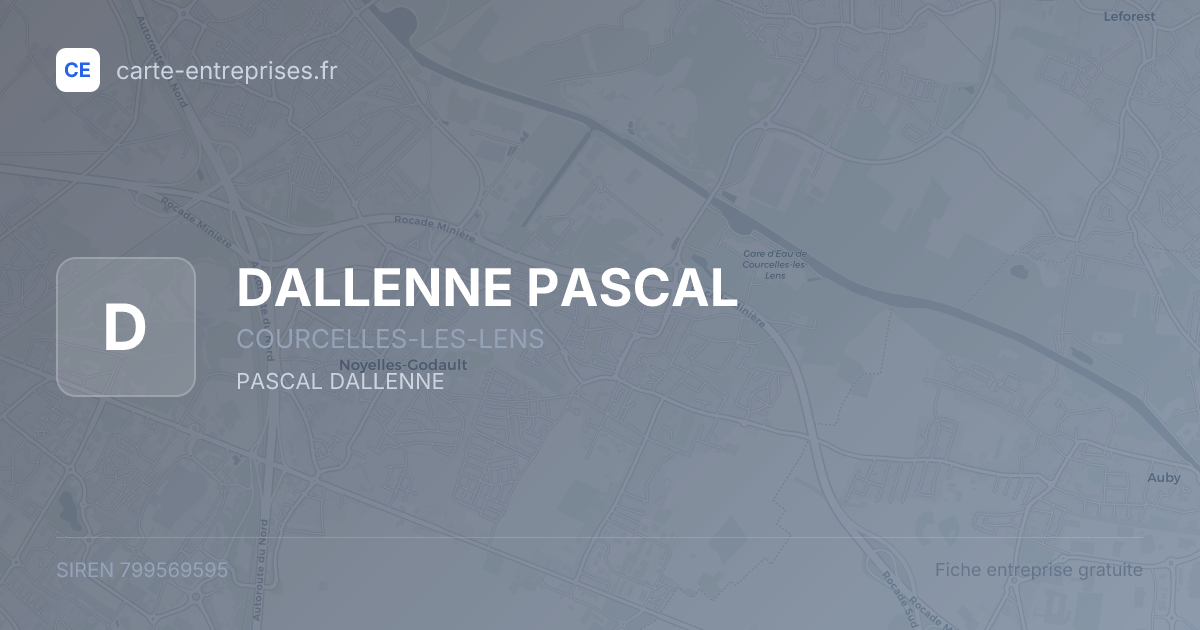 DALLENNE PASCAL — 799569595 — fiche entreprise