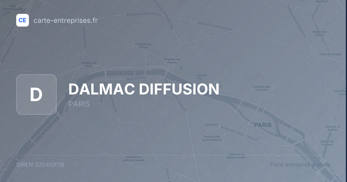DALMAC DIFFUSION — 320459118 — fiche entreprise