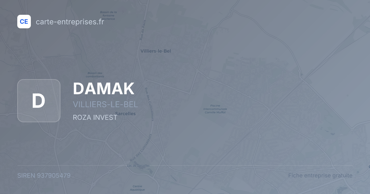 DAMAK — 937905479 — fiche entreprise