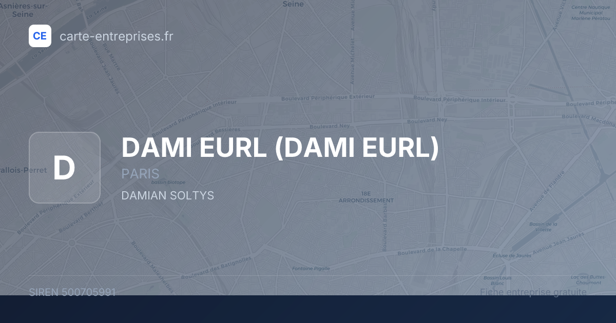 DAMI EURL — 500705991 — fiche entreprise