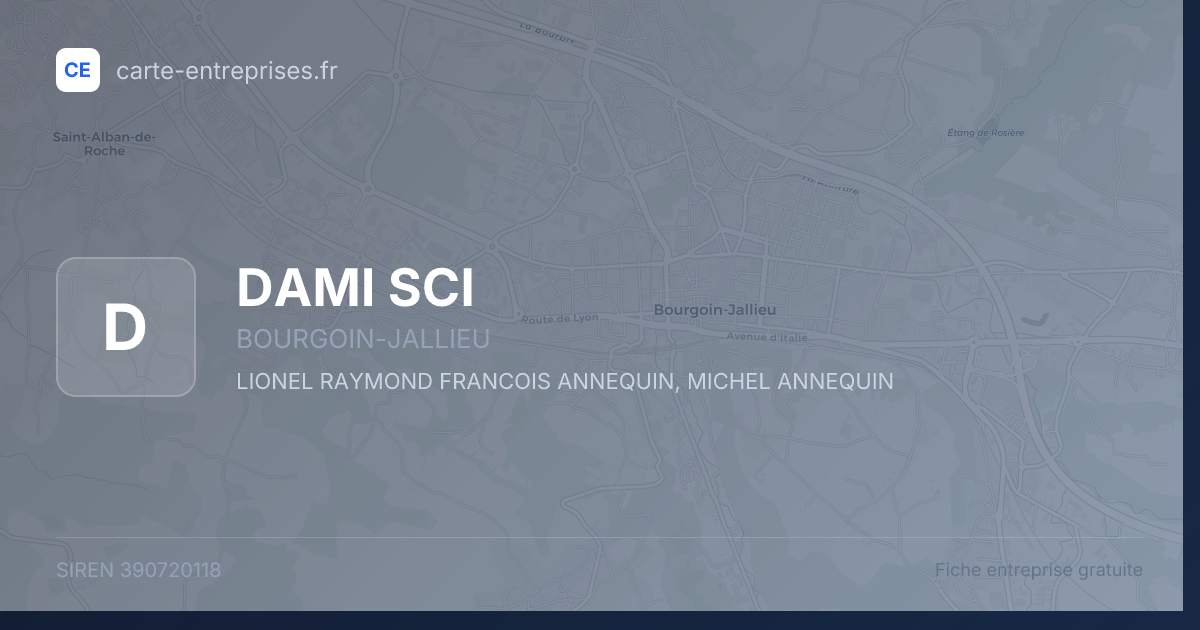 DAMI SCI — 390720118 — fiche entreprise