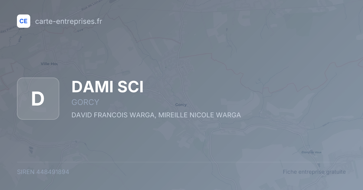 DAMI SCI — 448491894 — fiche entreprise