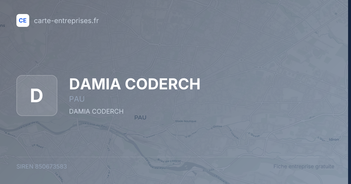 DAMIA CODERCH — 850673583 — fiche entreprise