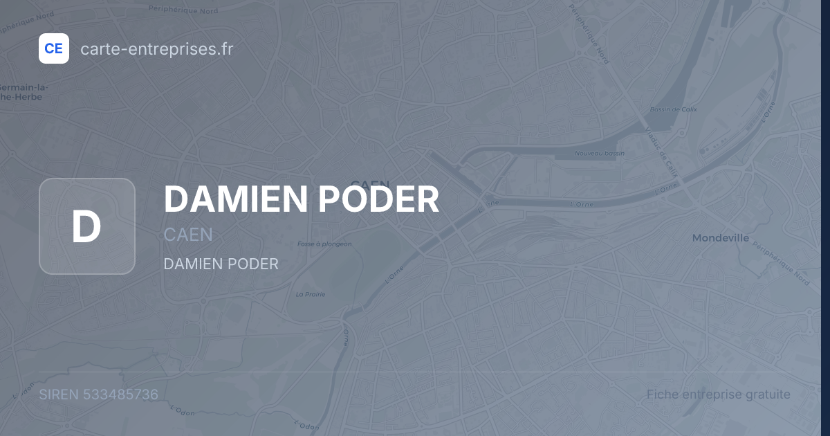 DAMIEN PODER — 533485736 — fiche entreprise