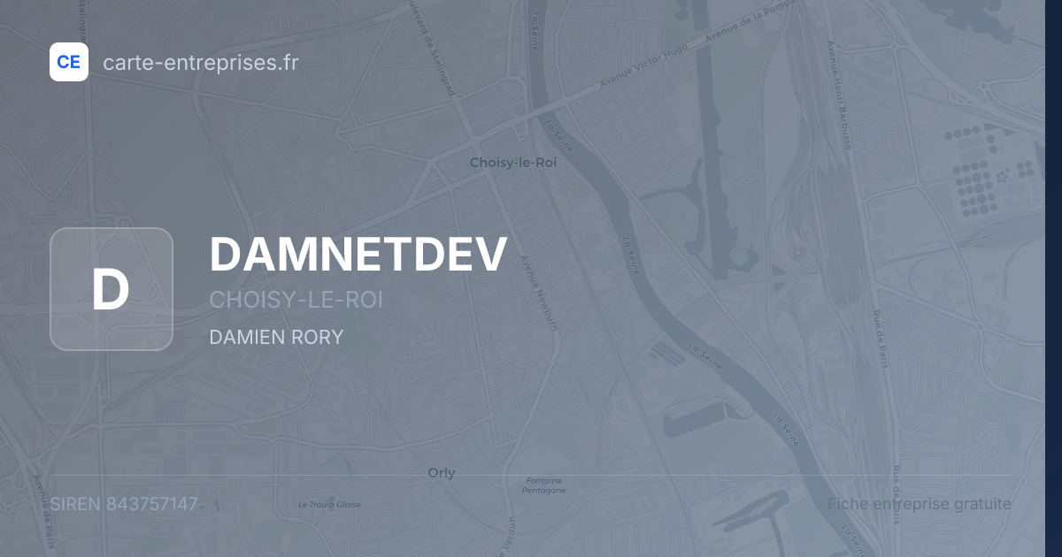 DAMNETDEV — 843757147 — fiche entreprise