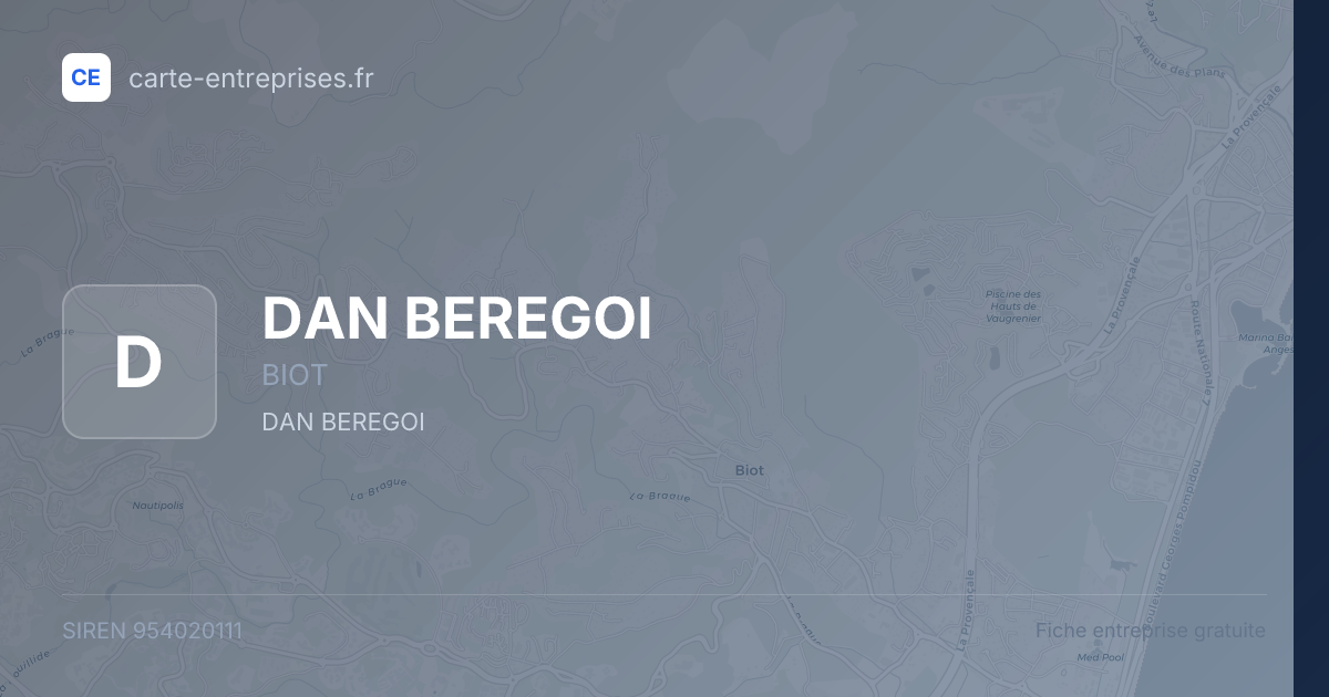 DAN BEREGOI — 954020111 — fiche entreprise