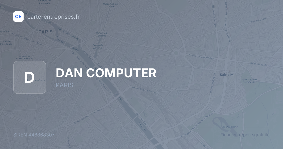 DAN COMPUTER — 448868307 — fiche entreprise