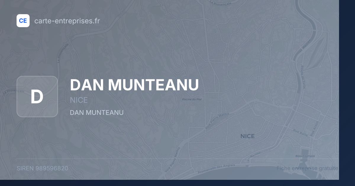 DAN MUNTEANU — 989596820 — fiche entreprise