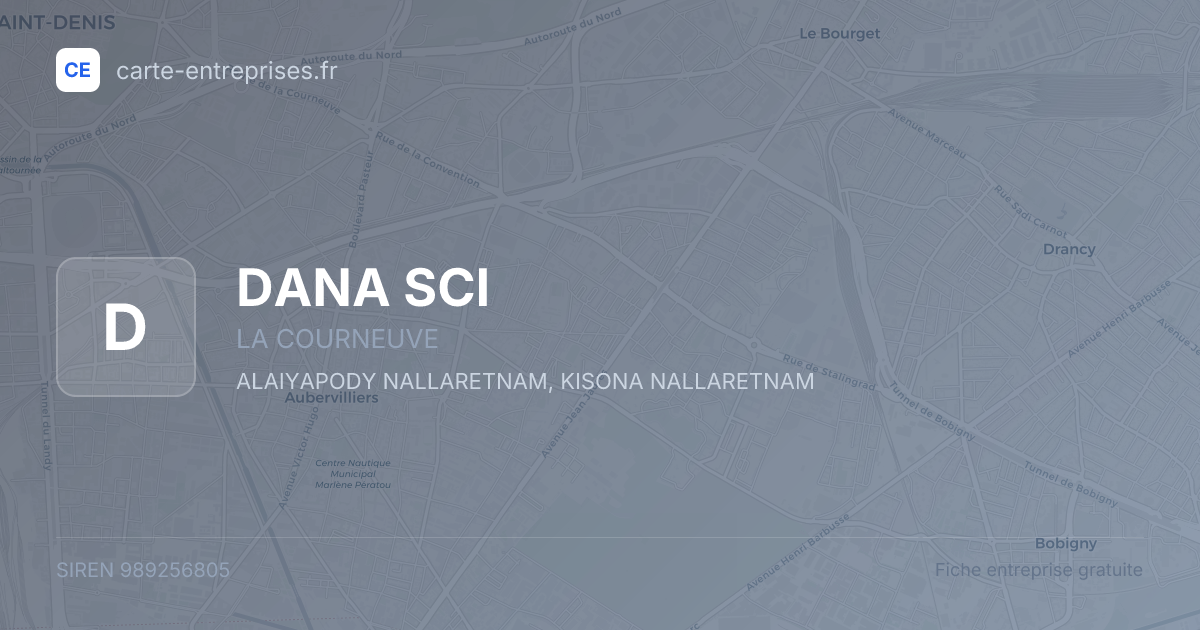 DANA SCI — 989256805 — fiche entreprise