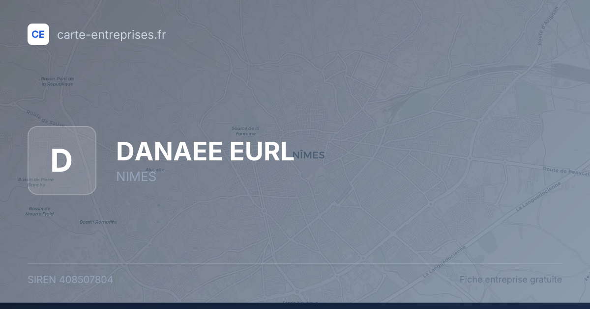 DANAEE EURL — 408507804 — fiche entreprise