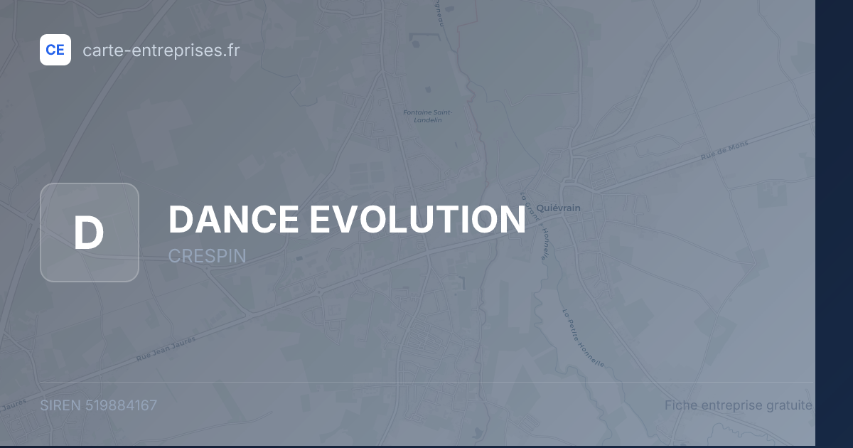 DANCE EVOLUTION — 519884167 — fiche entreprise