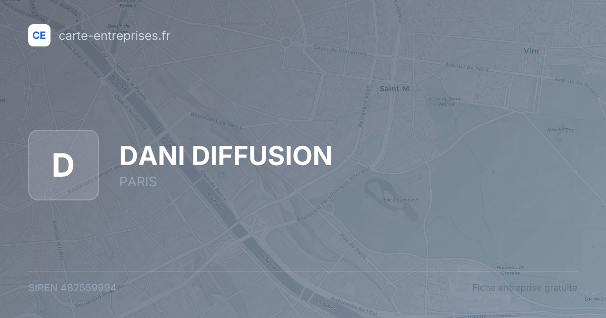 DANI DIFFUSION — 482559994 — fiche entreprise