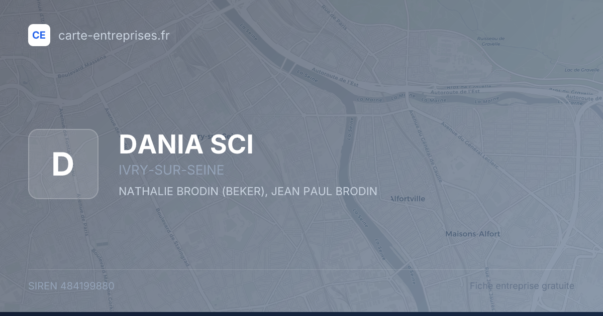 DANIA SCI — 484199880 — fiche entreprise