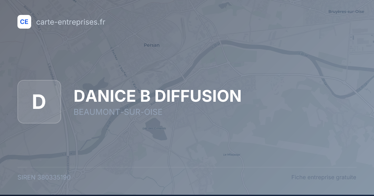 DANICE B DIFFUSION — 380335190 — fiche entreprise