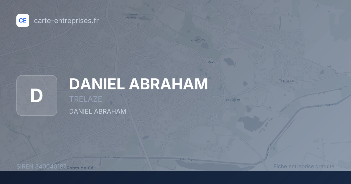 DANIEL ABRAHAM — 340040187 — fiche entreprise