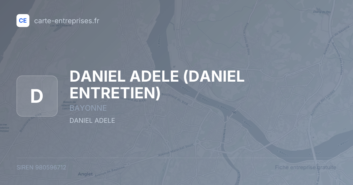 DANIEL ADELE (DANIEL ENTRETIEN) — 980596712 — fiche entreprise