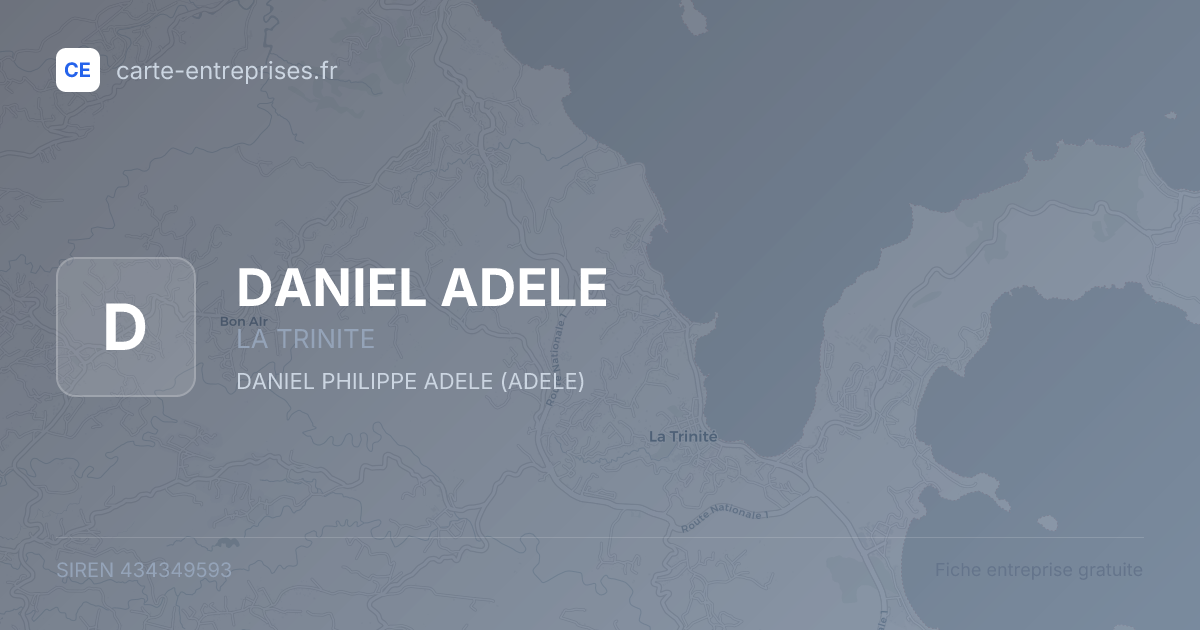 DANIEL ADELE — 434349593 — fiche entreprise