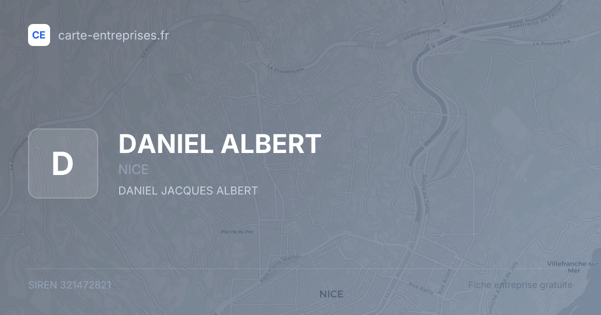 DANIEL ALBERT — 321472821 — fiche entreprise