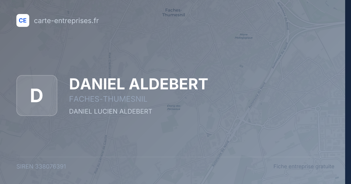 DANIEL ALDEBERT — 338076391 — fiche entreprise