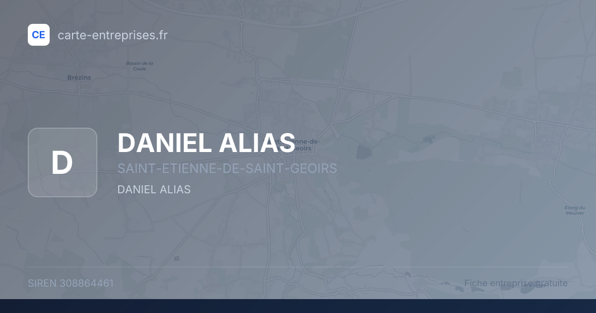 DANIEL ALIAS — 308864461 — fiche entreprise