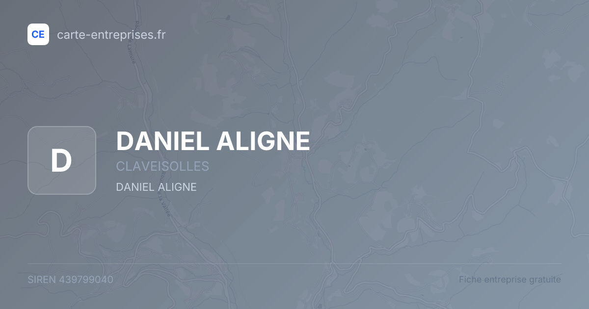 DANIEL ALIGNE — 439799040 — fiche entreprise
