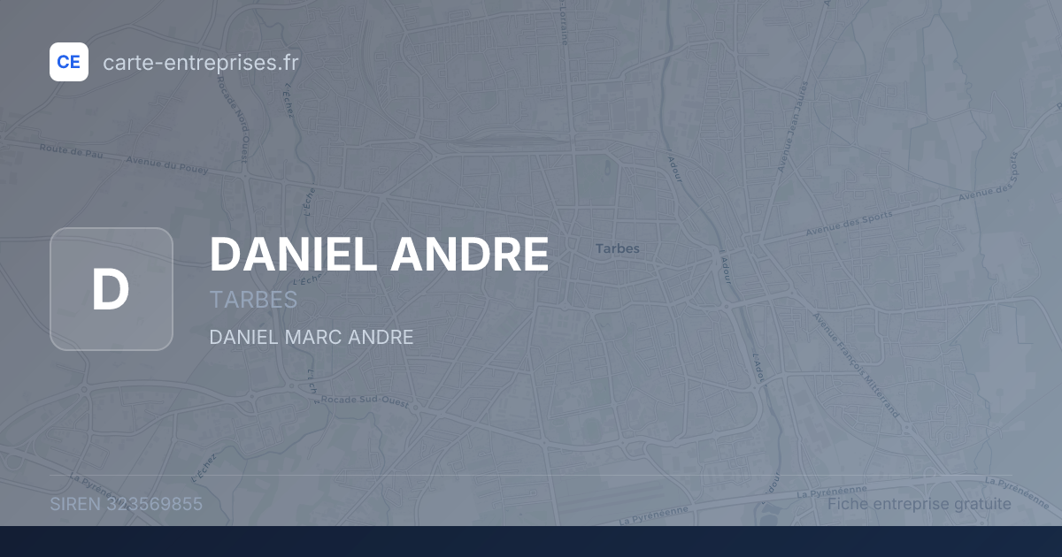 DANIEL ANDRE — 323569855 — fiche entreprise