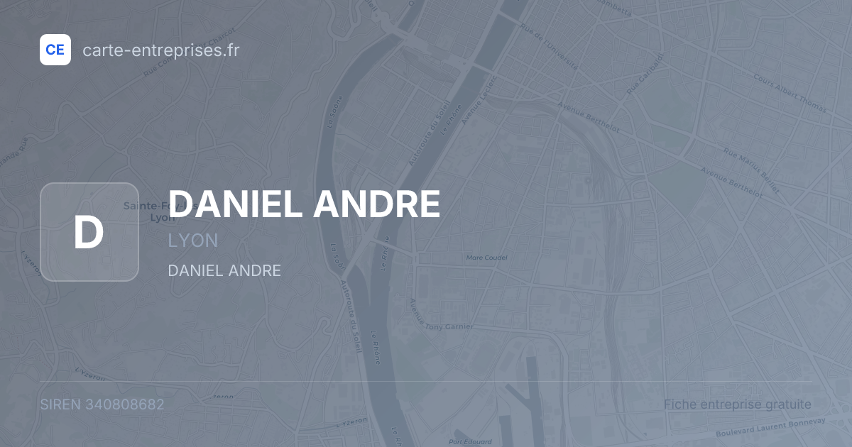 DANIEL ANDRE — 340808682 — fiche entreprise