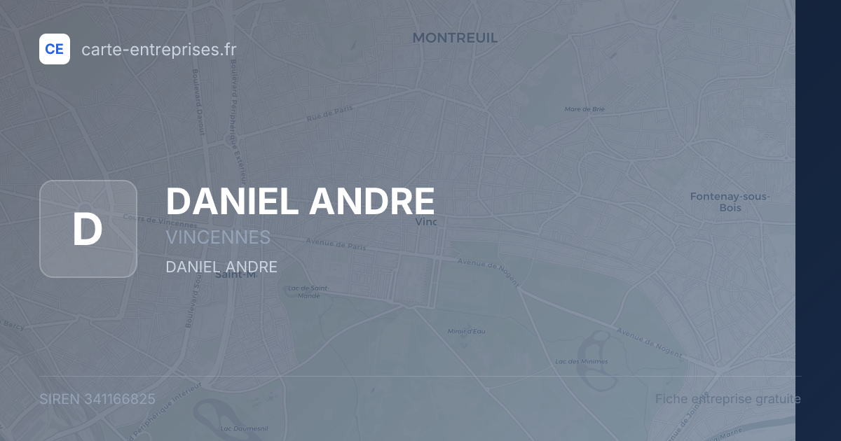 DANIEL ANDRE — 341166825 — fiche entreprise