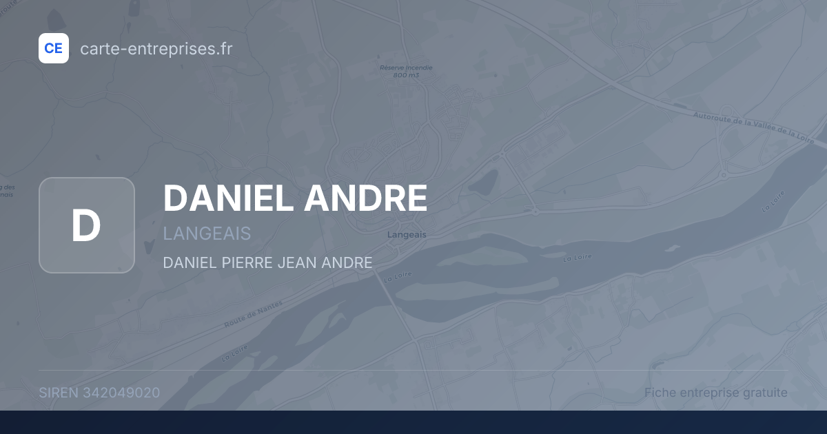DANIEL ANDRE — 342049020 — fiche entreprise