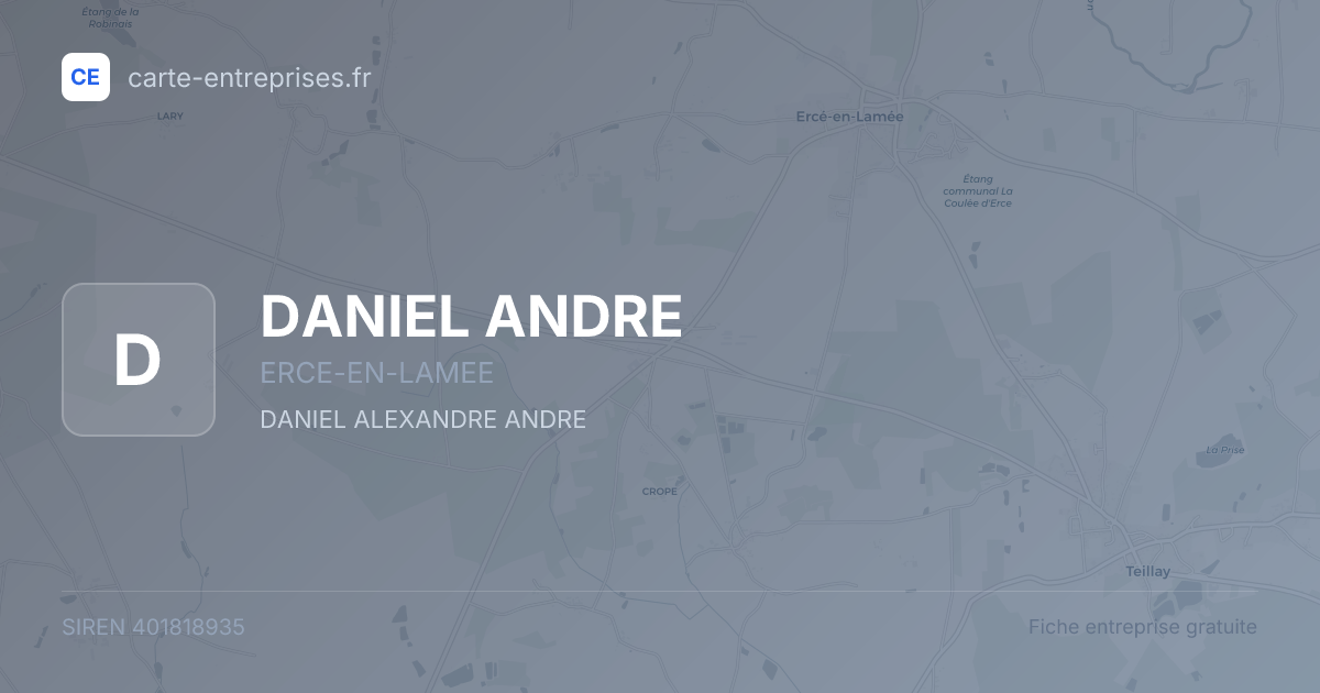 DANIEL ANDRE — 401818935 — fiche entreprise