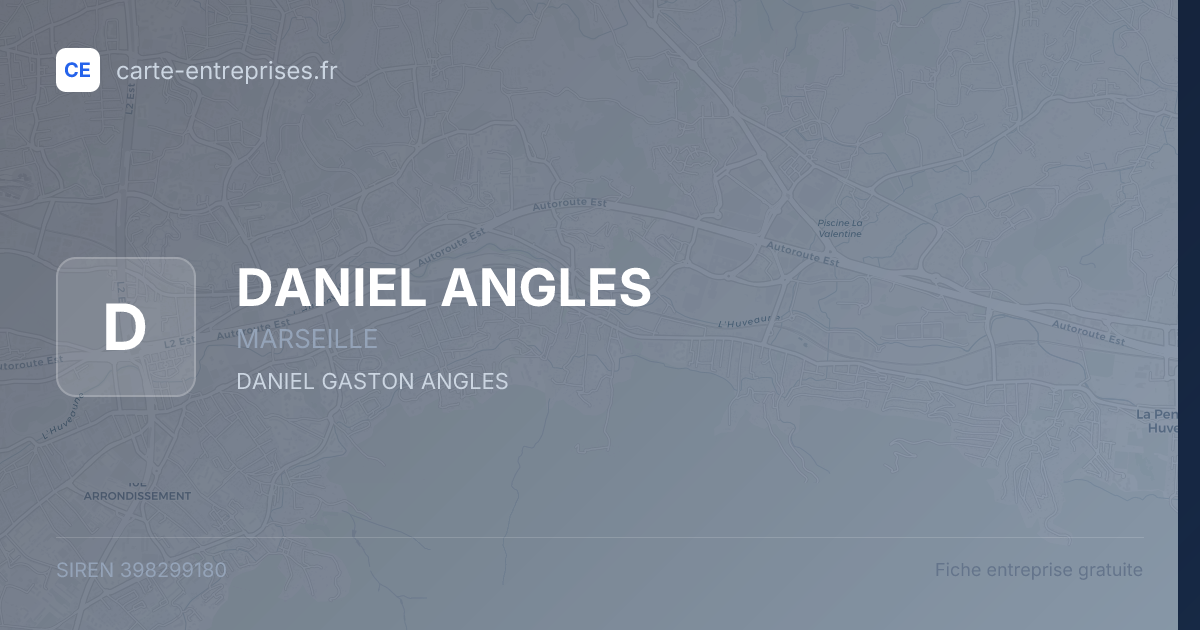 DANIEL ANGLES — 398299180 — fiche entreprise