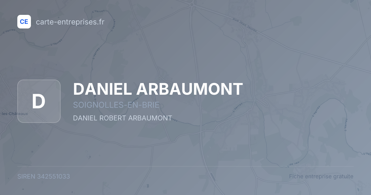 DANIEL ARBAUMONT — 342551033 — fiche entreprise
