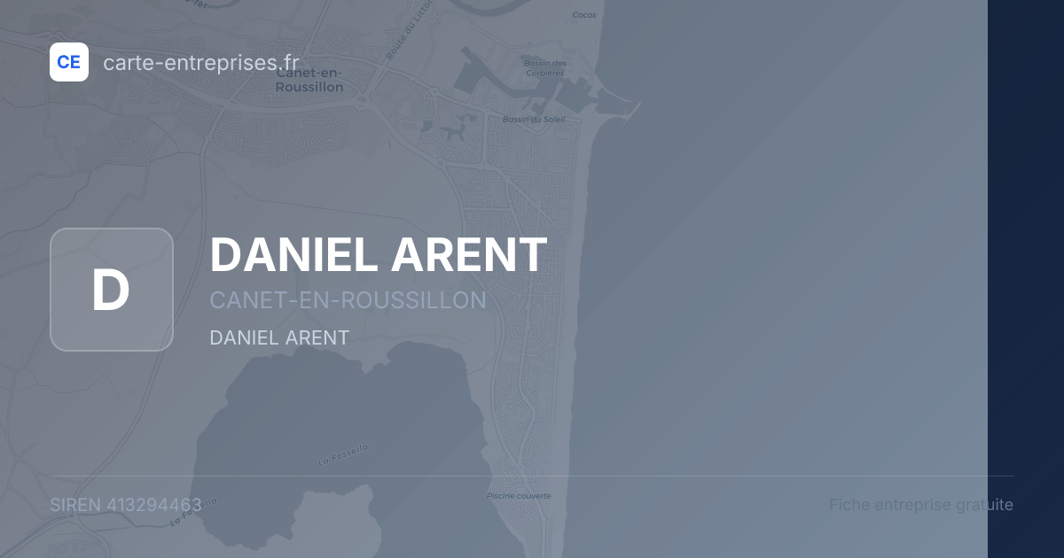 DANIEL ARENT — 413294463 — fiche entreprise