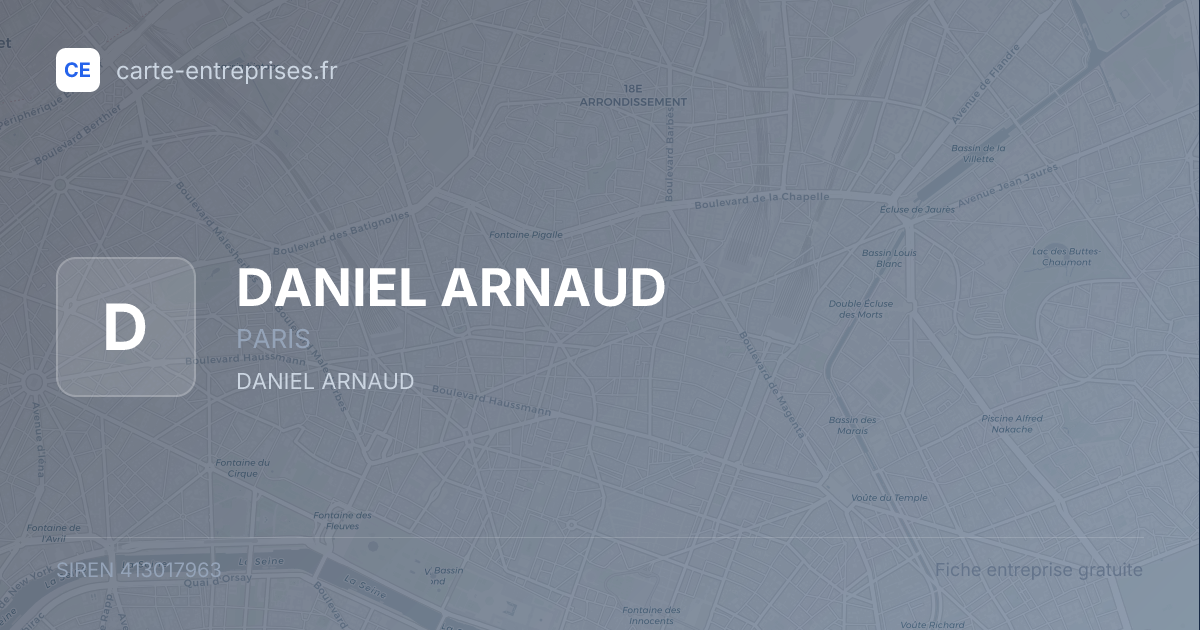 DANIEL ARNAUD — 413017963 — fiche entreprise