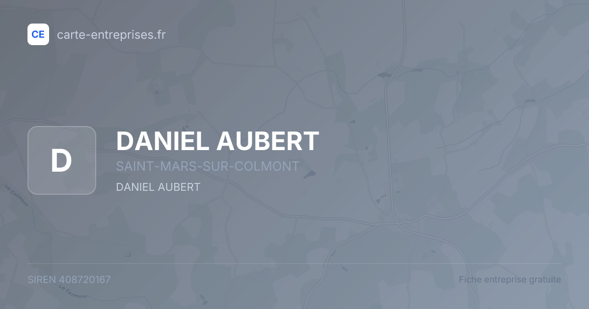 DANIEL AUBERT — 408720167 — fiche entreprise