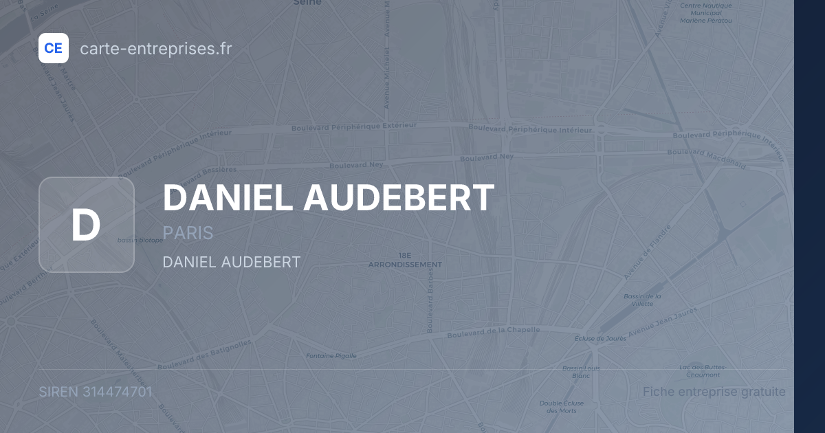 DANIEL AUDEBERT — 314474701 — fiche entreprise