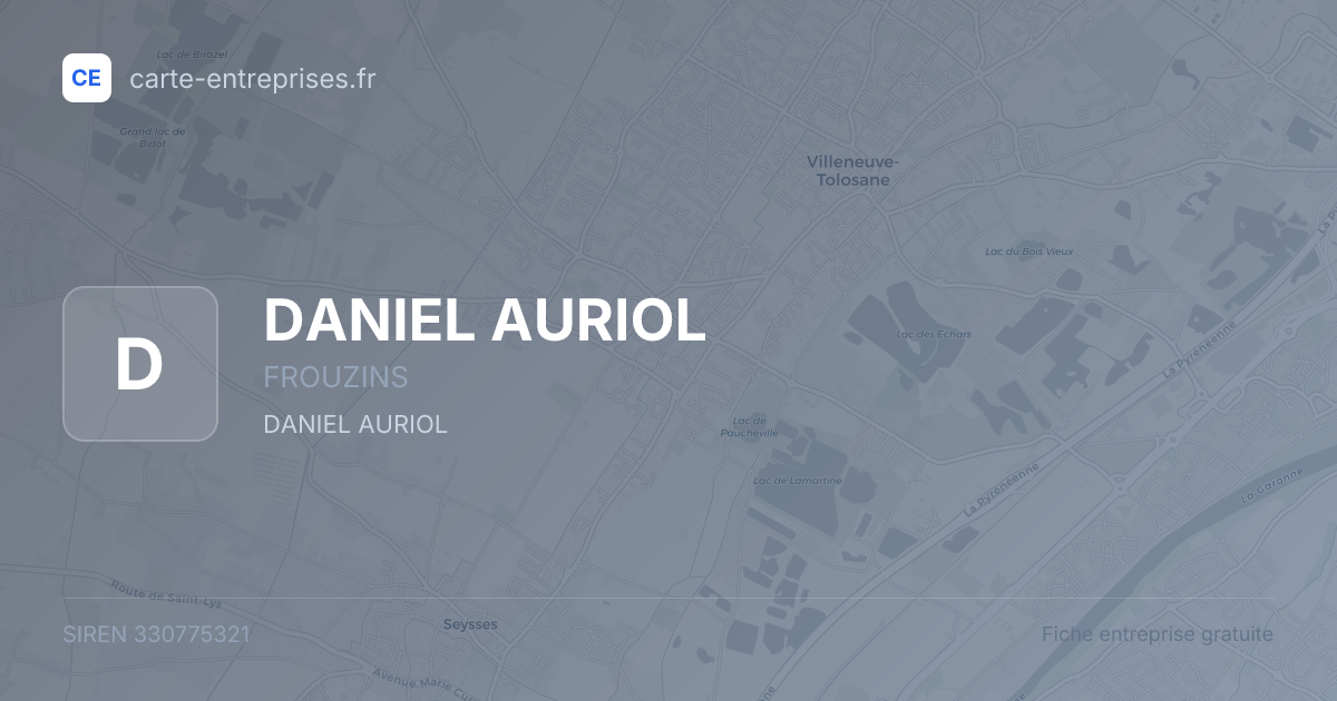 DANIEL AURIOL — 330775321 — fiche entreprise