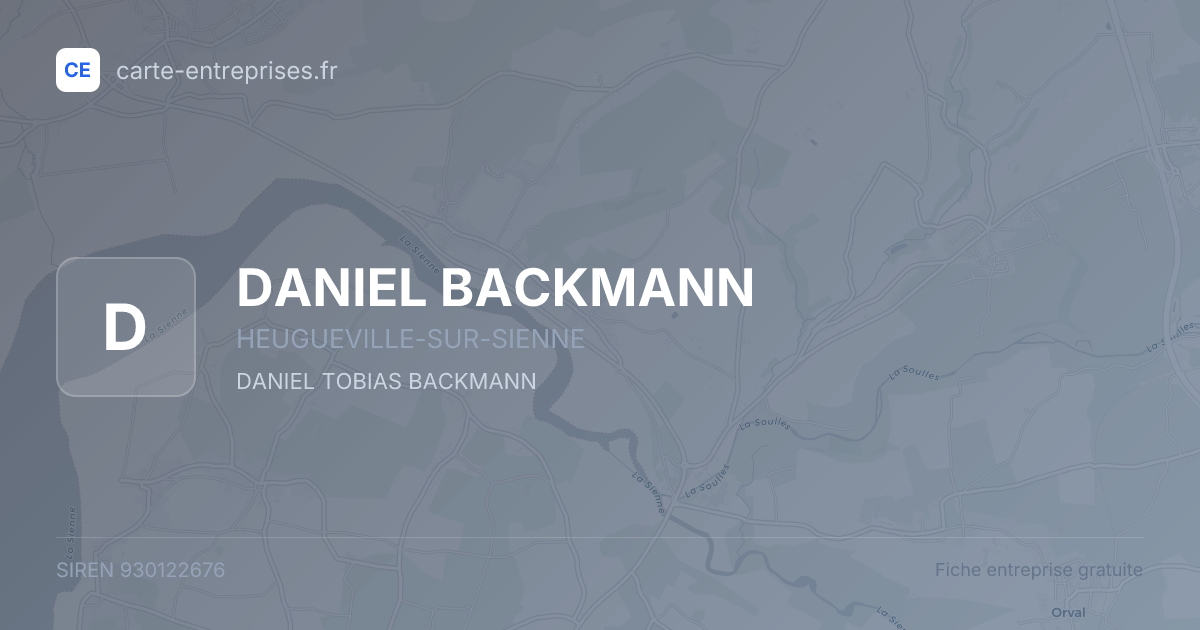DANIEL BACKMANN — 930122676 — fiche entreprise