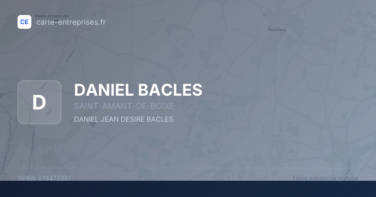 DANIEL BACLES — 478472251 — fiche entreprise